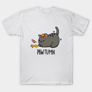 Pawtumn Cute Cat Autum Pun T-Shirt